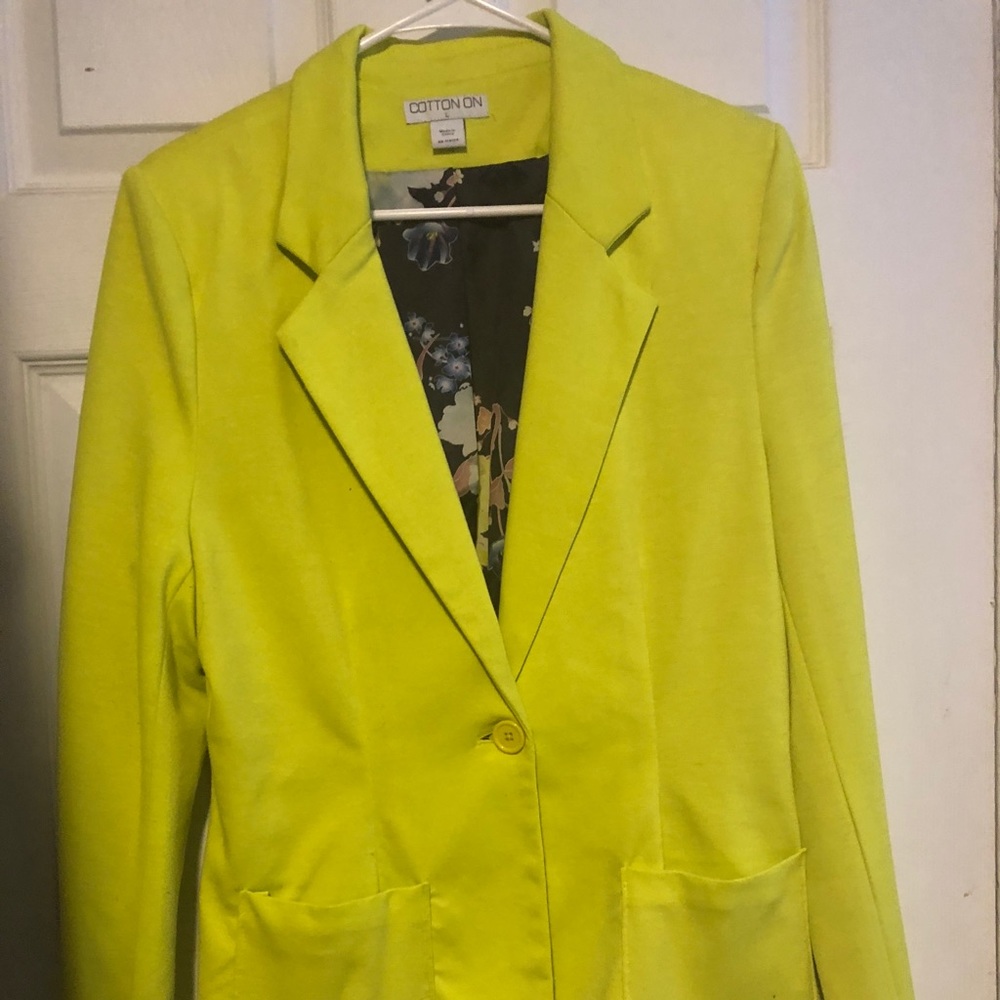 Lime Green Cotton On Blazer